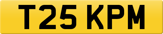 T25 KPM private number plate